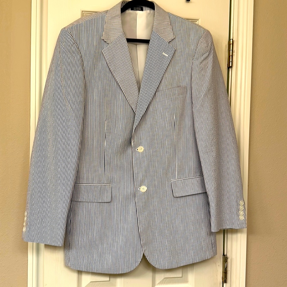 Men’s Seersucker Blazer 40R